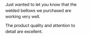 Screenshot of testimonial by From UK customer