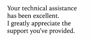 Screenshot of testimonial by From India customer
